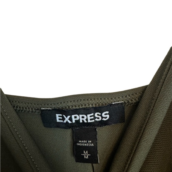 Express slip dress lined - olive green size medium - Picture 2 of 3